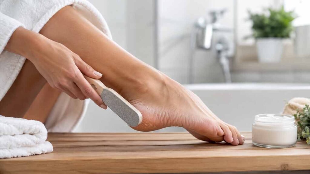 Infográfico: Lixar os pés engrossa a pele? Crédito: Condutta.com