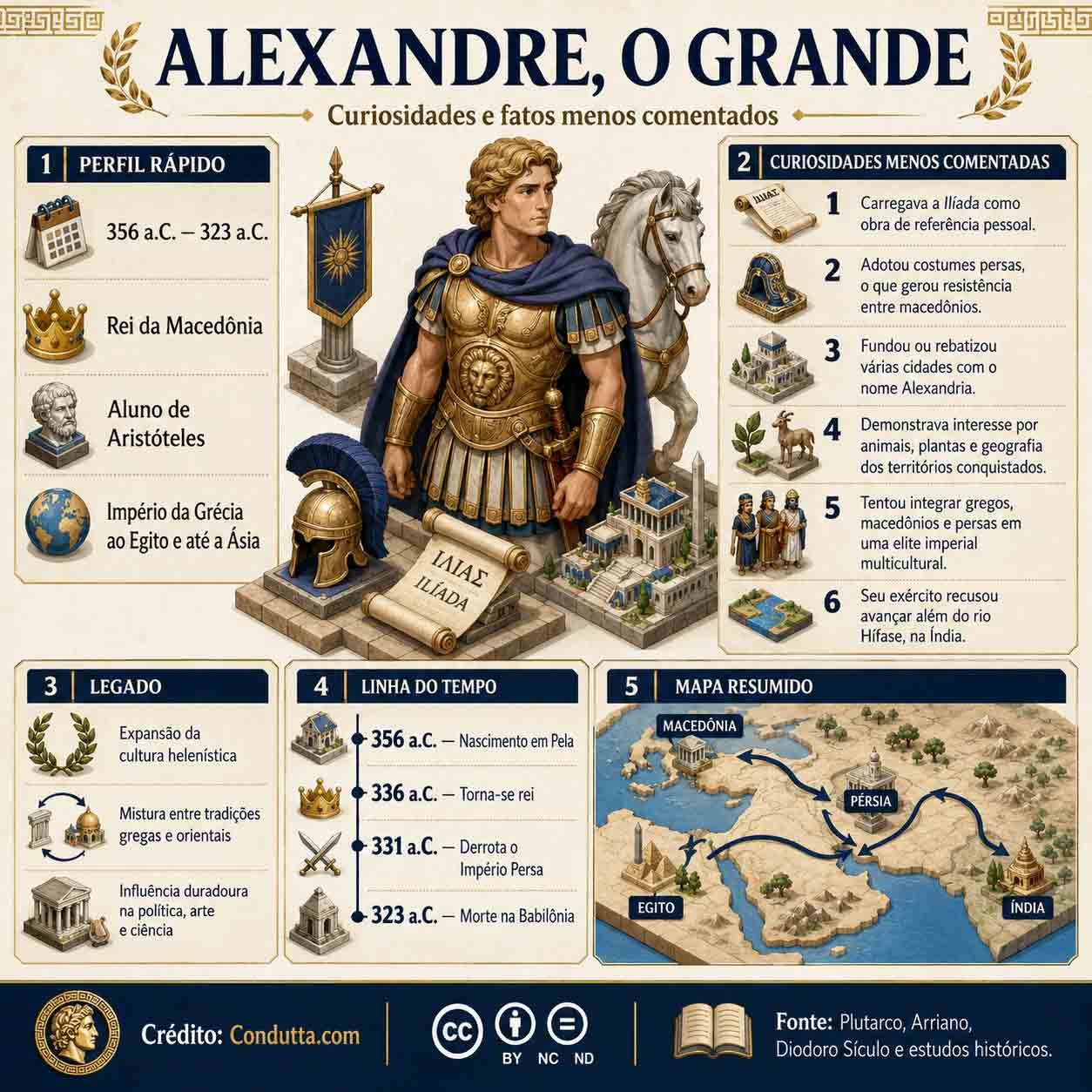 Alexandre, o Grande: curiosidades e legado de um conquistador. Crédito: Condutta.com
