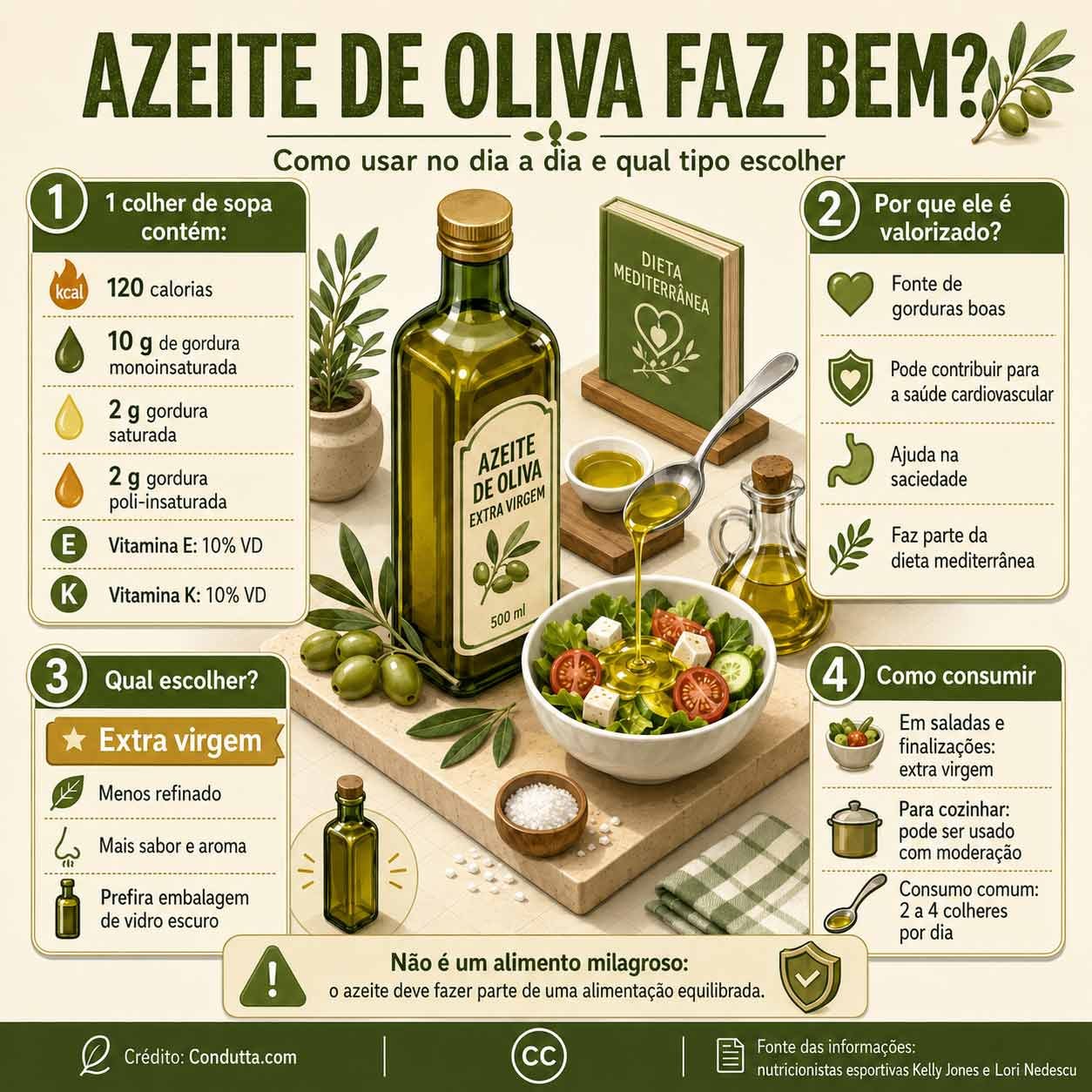 Azeite de oliva: como usar e qual tipo escolher. Condutta.com